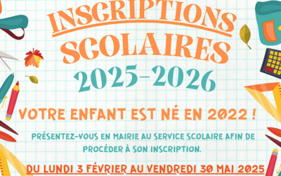 Inscription scolaire 2025-2026
