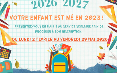 Inscription scolaire 2026-2027